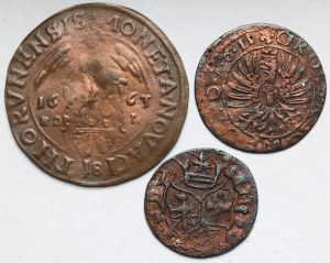 Faux billets de l'époque : shilling, penny et ort - set (3pc)