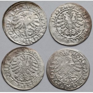Zygmunt I Stary, Grosze Kraków 1527-1545 - zestaw (4szt)