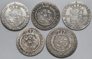 Poniatowski, or et deux pence 1766-1794 - set (5pc)