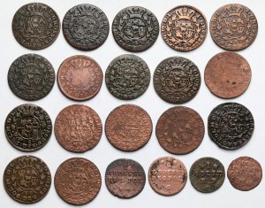 Poniatowski, coquillages, demi-pennies et pennies - set (21pcs)