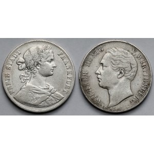 Niemcy, Frankfurt i Wirtembergia, Talary 1860 - zestaw (2szt)