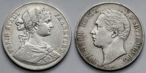Germany, Frankfurt and Württemberg, Thalers 1860 - set (2pcs)