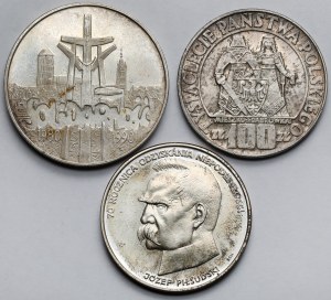 ARGENT Mieszko et Dąbrówka, Piłsudski et Solidarność - set (3pcs)