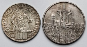 SILVER Mieszko and Dabrowa 1966 and Solidarity 1990 - set (2pcs)