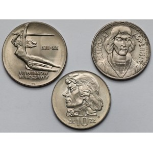 10 złotych 1965-1972 - zestaw (3szt)