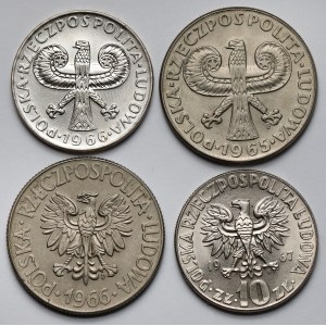 10 złotych 1965-1967 - zestaw (4szt)