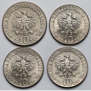 10 złotych 1959-1969 Kopernik - zestaw (4szt)
