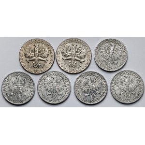 5-10 złotych 1965-1974 Rybak i VII wieków Warszawy - zestaw (7szt)