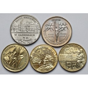 2 złote 1995-1998 - zestaw (5szt)