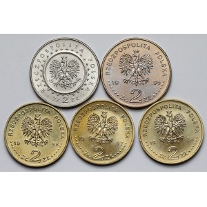 2 złote 1995-1998 - zestaw (5szt)