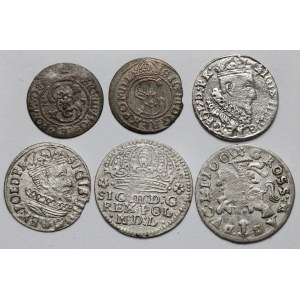 Zygmunt III Waza, Szelągi i Grosze 1609-1627 - zestaw (6szt)