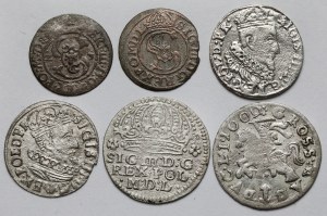 Sigismond III Vasa, Grosze i szelągi 1609-1627 - set (6pcs)
