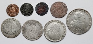 August III Sas and Xavier, from a shekel to 1/3 of a thaler - set (8pcs)