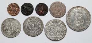 August III Sas and Xavier, from a shekel to 1/3 of a thaler - set (8pcs)