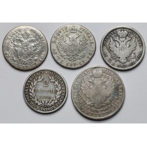 2-5 złotych 1816-1830 - zestaw (5szt)