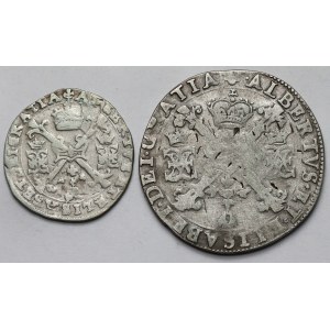 Niderlandy, Albert i Izabela, Patagon 1616 i 1/4 patagona bez daty - zestaw (2szt)