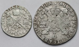 Pays-Bas, Albert et Isabella, Patagon 1616 et 1/4 de patagon sans date - set (2pc)