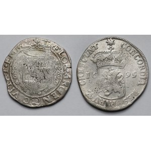 Emden i Niderlandy, 28 stüber bez daty i Silver ducat 1695 - zestaw (2szt)