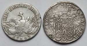 Allemagne, Saxe et Prusse, Thaler 1598 et 1785 - set (2pc)