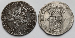 Pays-Bas, Daalder 1589 et ducat d'argent 1673 - set (2pc)
