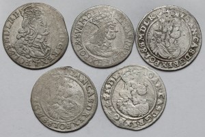 Jean II Casimir, Sixers 1661-1666 - set (5pcs)