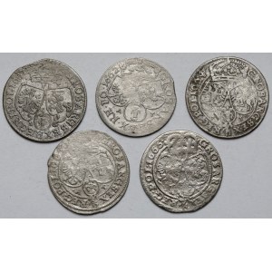 Jan II Kazimierz, Szóstaki 1661-1666 - zestaw (5szt)