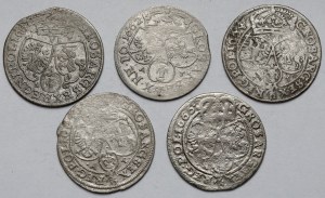 Jean II Casimir, Sixers 1661-1666 - set (5pcs)
