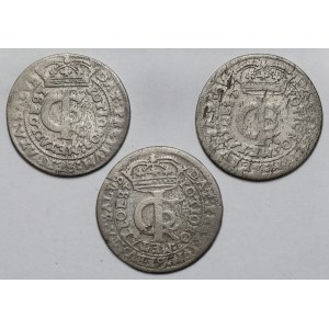 Jan II Kazimierz, Tymfy 1664-1666 - zestaw (3szt)