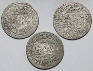 Jan II Kazimierz, Tymfy Kraków 1664-1666 - set (3pcs)