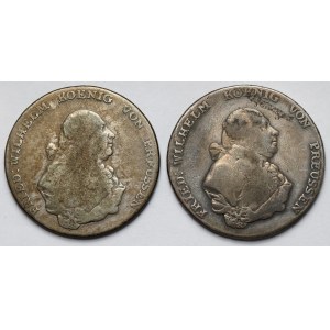 Niemcy, Prusy, Friedrich Wilhelm II, Talar 1793 i 179? - zestaw (2szt)