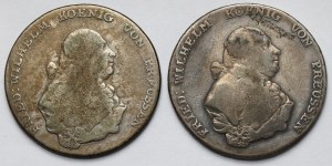 Allemagne, Prusse, Friedrich Wilhelm II, Thaler 1793 et 179 ? - set (2pcs)