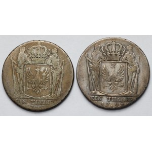 Niemcy, Prusy, Friedrich Wilhelm II, Talar 1793 i 179? - zestaw (2szt)