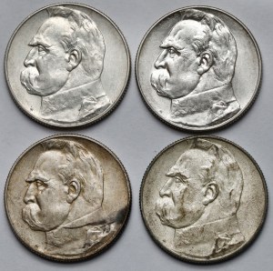 Piłsudski, 5 zloty 1935-1936 - set (4pc)