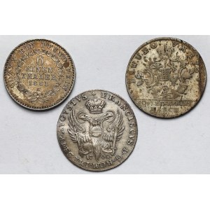 Niemcy, 6 schilling 1762 i 1/6 talara 1763-1861 - zestaw (3szt)