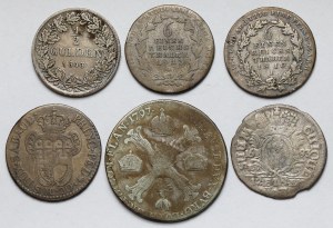 Principalement Allemagne, pièces d'argent 1693-1843 - set (6pcs)