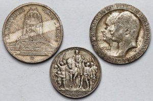 Allemagne, Prusse, 2-3 marques 1910-1913 - commémoratives - set (3pcs)
