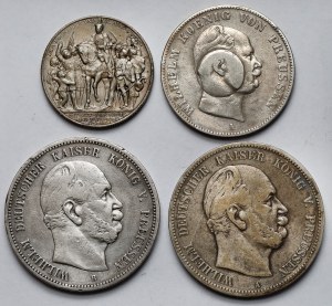 Germany, Prussia, Thaler 1861 and 2-5 marks 1874-1913 - set (4pcs)