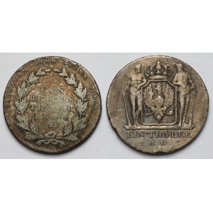 Niemcy, Prusy, Friedrich Wilhelm III, Talar 1806-1816 - zestaw (2szt)