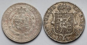 Allemagne, Hanovre, Thaler 1836 et 1849 - set (2pcs)