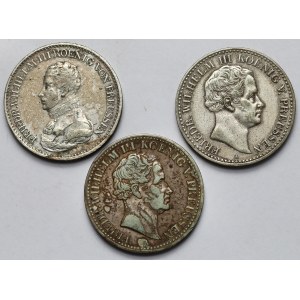 Niemcy, Prusy, Friedrich Wilhelm III, Talar 1818-1835 - zestaw (3szt)