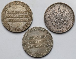 Niemcy, Prusy, Friedrich Wilhelm IV i Wilhelm I, Talar 1845-1868 - zestaw (3szt)