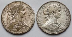 Allemagne, Francfort, Thaler 1859-1862 - set (2pcs)