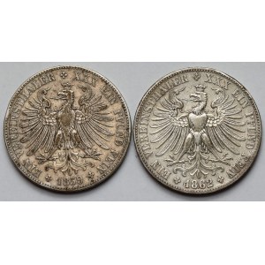 Niemcy, Frankfurt, Talar 1859-1862 - zestaw (2szt)