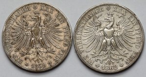 Allemagne, Francfort, Thaler 1859-1862 - set (2pcs)