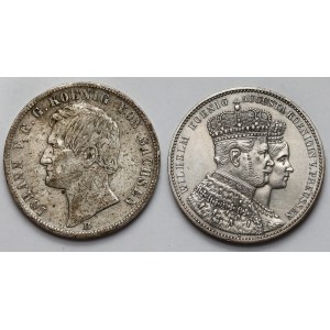 Niemcy, Prusy i Saksonia, Talar 1861-1870 - zestaw (2szt)