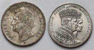 Allemagne, Prusse et Saxe, Thaler 1861-1870 - set (2pc)
