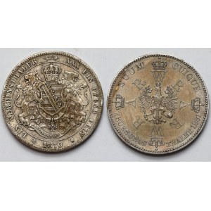 Niemcy, Prusy i Saksonia, Talar 1861-1870 - zestaw (2szt)