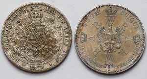 Allemagne, Prusse et Saxe, Thaler 1861-1870 - set (2pc)