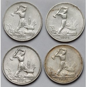 Rosja / ZSRR, Połtinnik 1924 - zestaw (4szt)