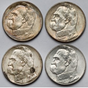 Piłsudski, 5 złotych 1935 - zestaw (4szt)